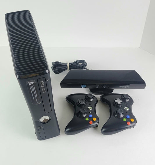 Microsoft Xbox 360 Slim Console with Kinect & 2 Controllers